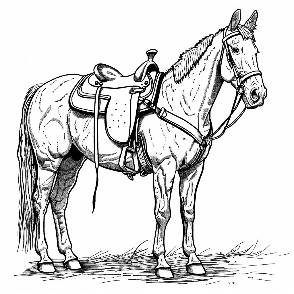 Horse Carrying Saddle