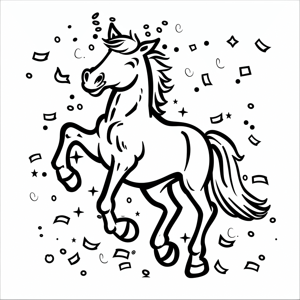 Horse Celebrating Victory