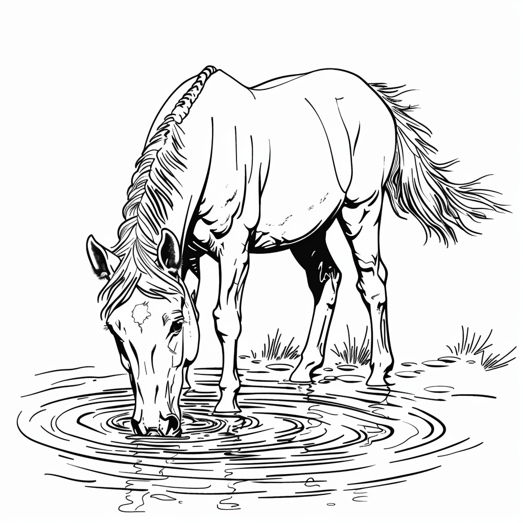 Horse Drinking Water