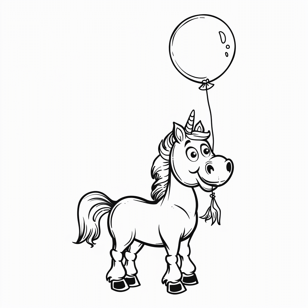 Horse Holding Balloon