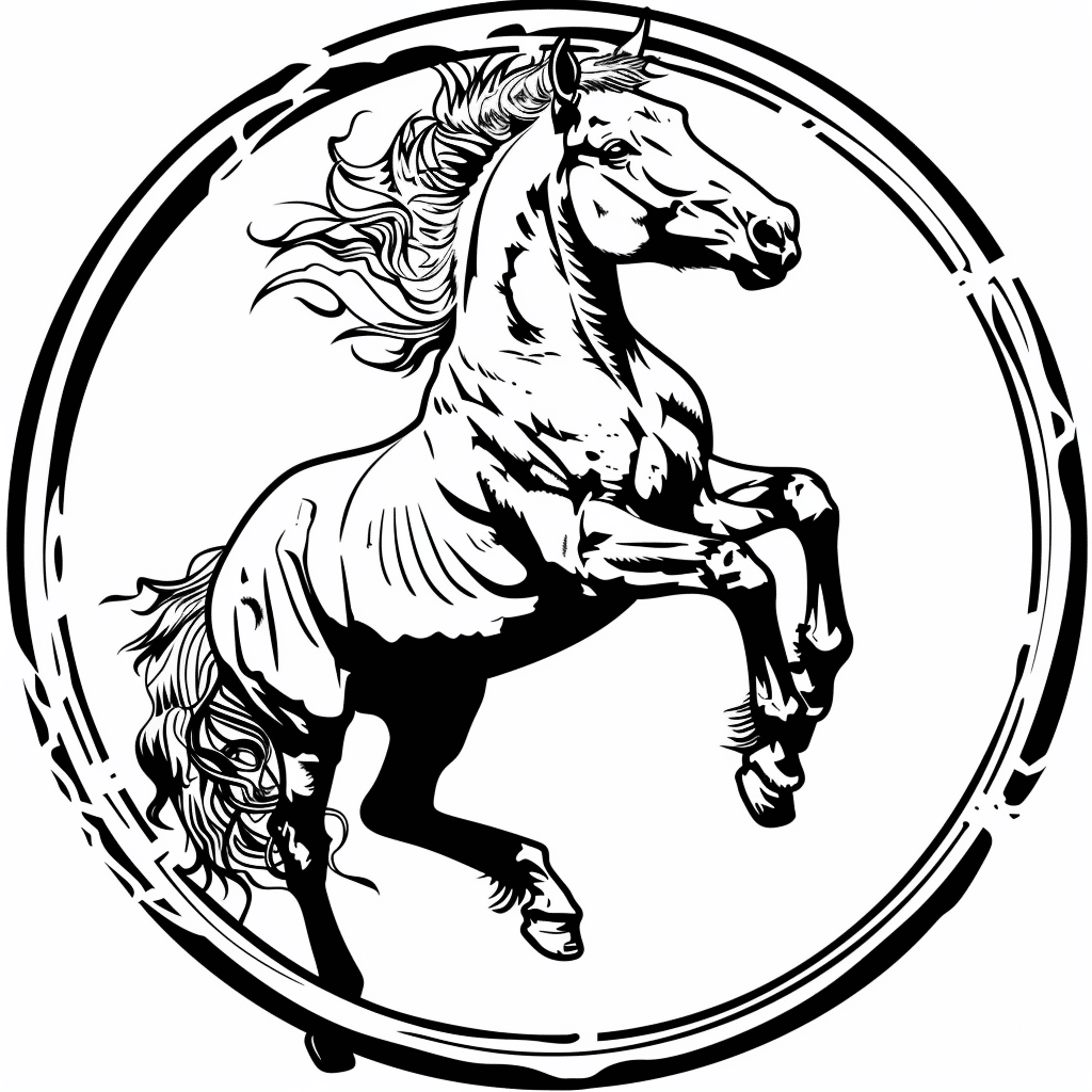 Horse Jumping Through Hoop