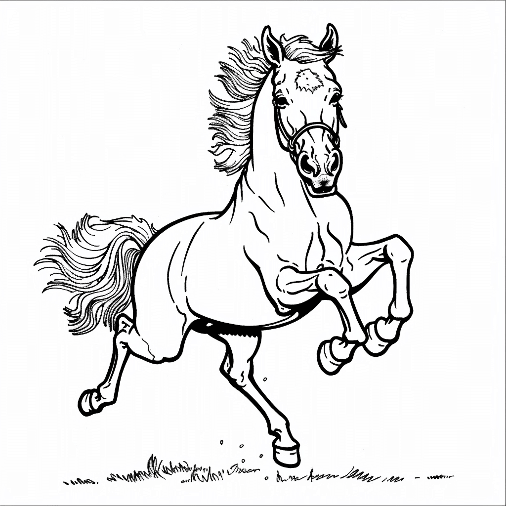 Horse Jumping in Joy