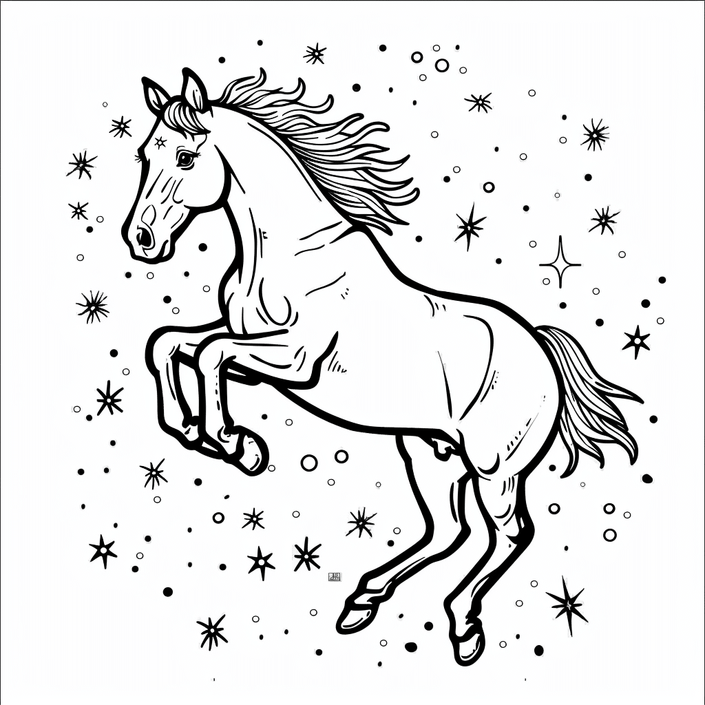 Horse Jumping with Sparkles