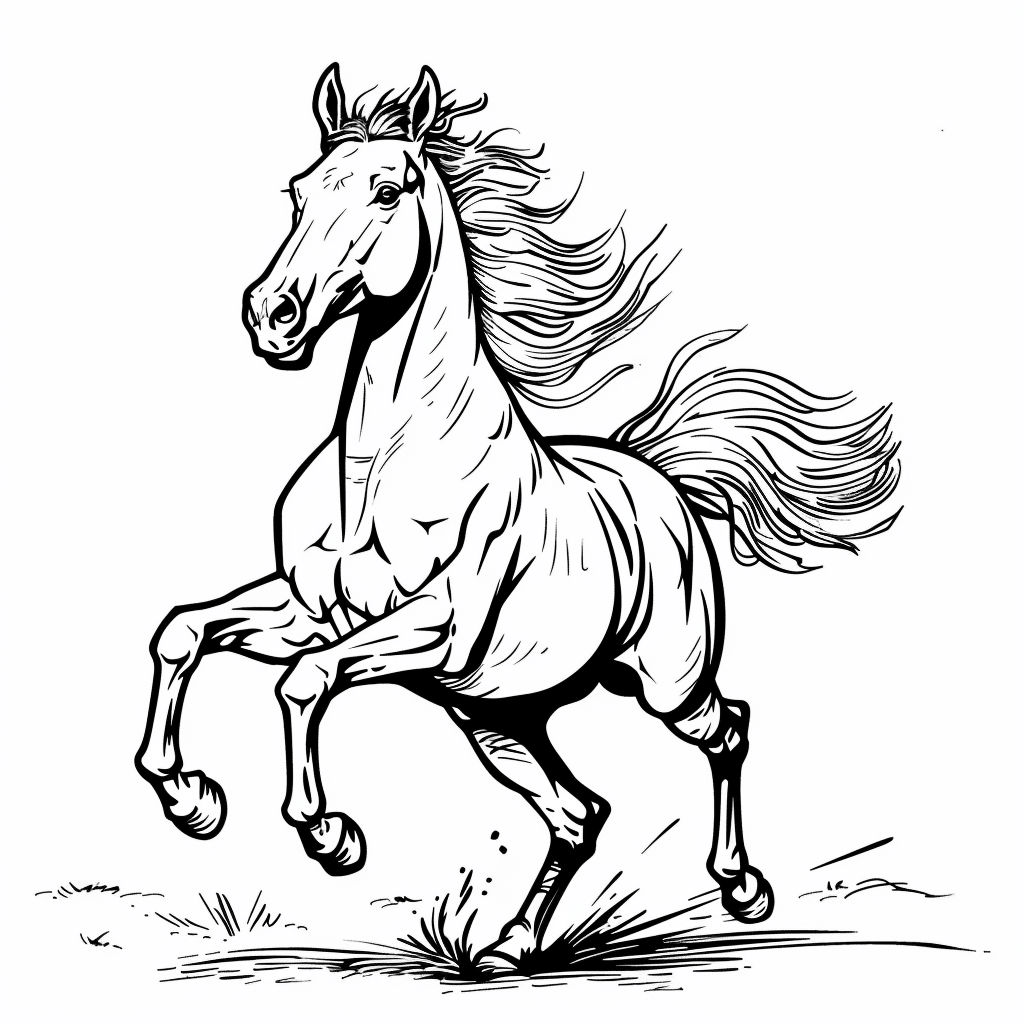 Horse Kicking Back Legs