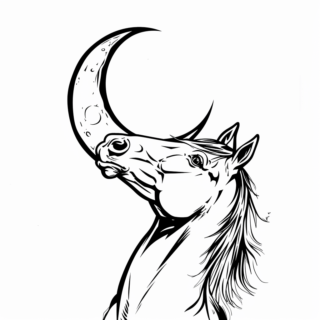 Horse Looking at Moon