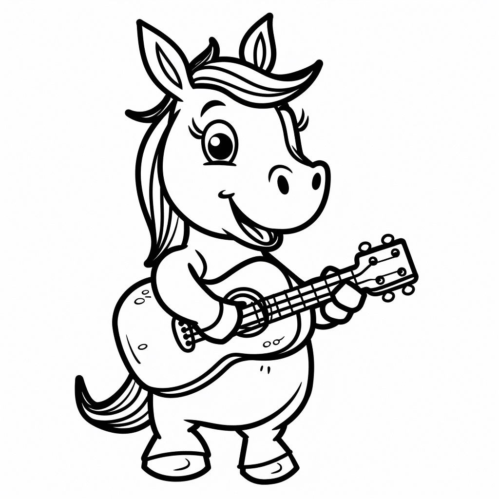 Horse Playing Guitar