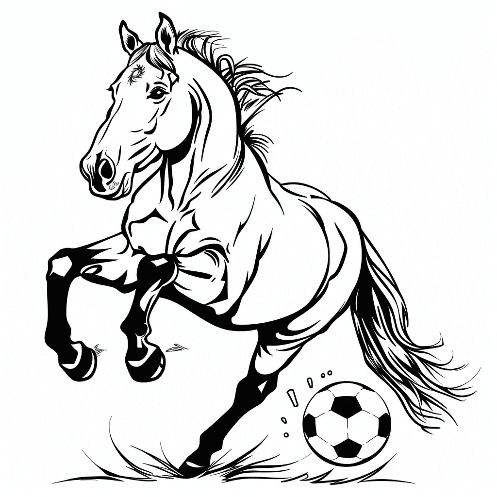 Horse Playing Soccer