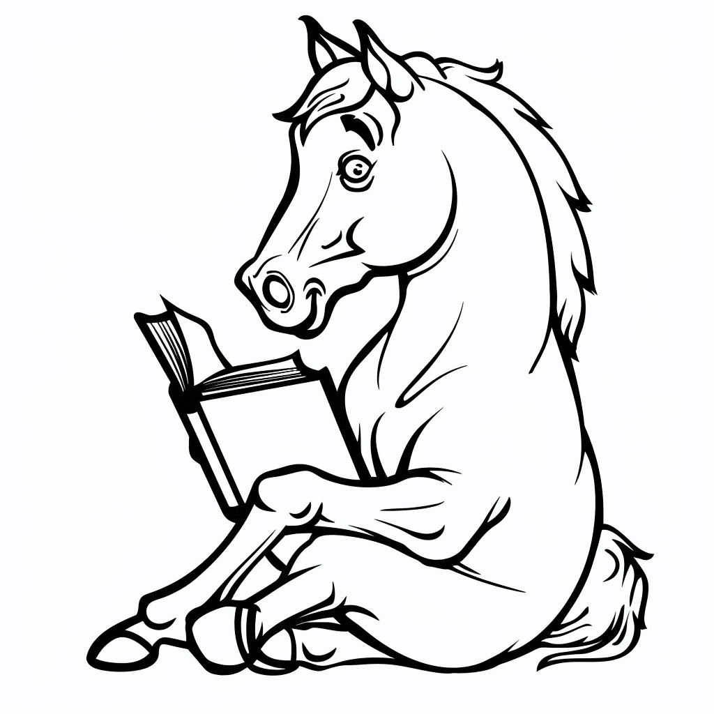 Horse Reading Book