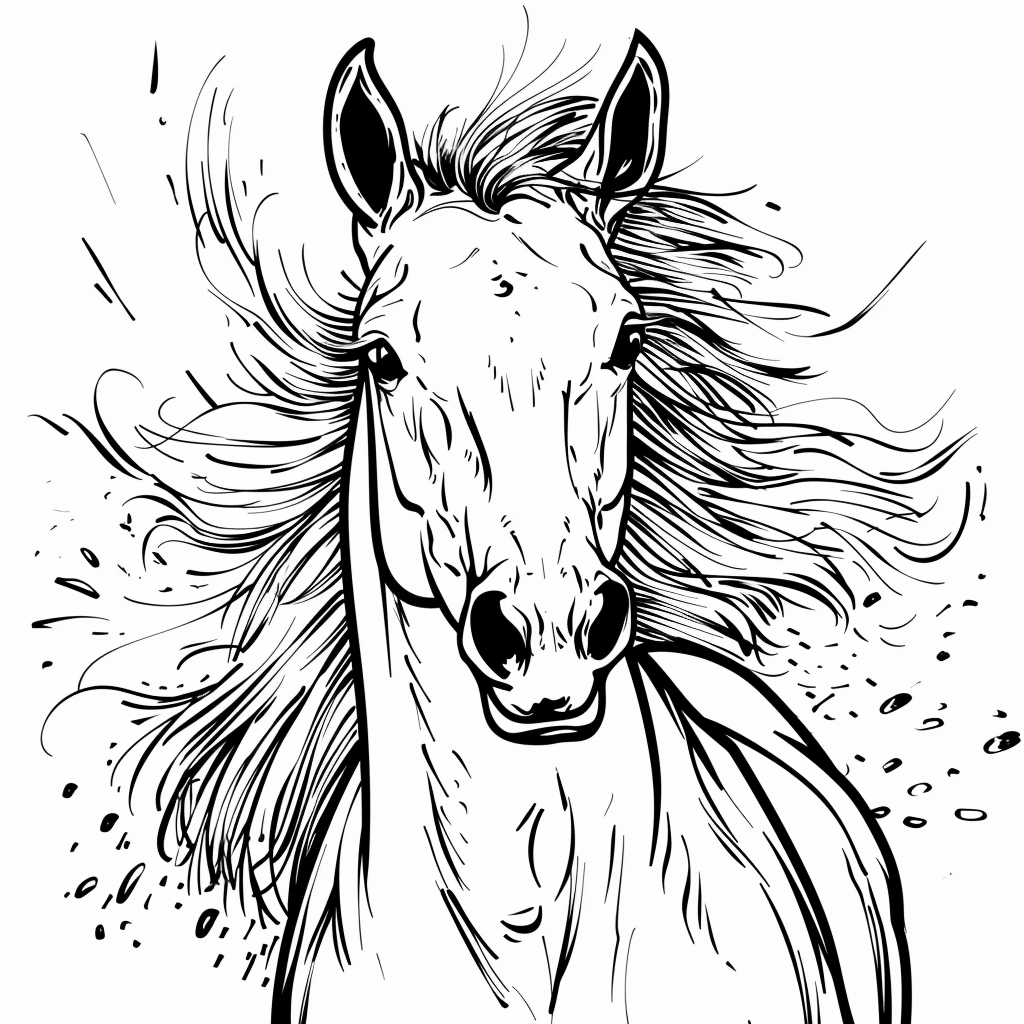 Horse Shaking Mane