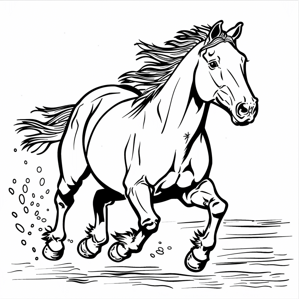 Horse Sliding on Ice