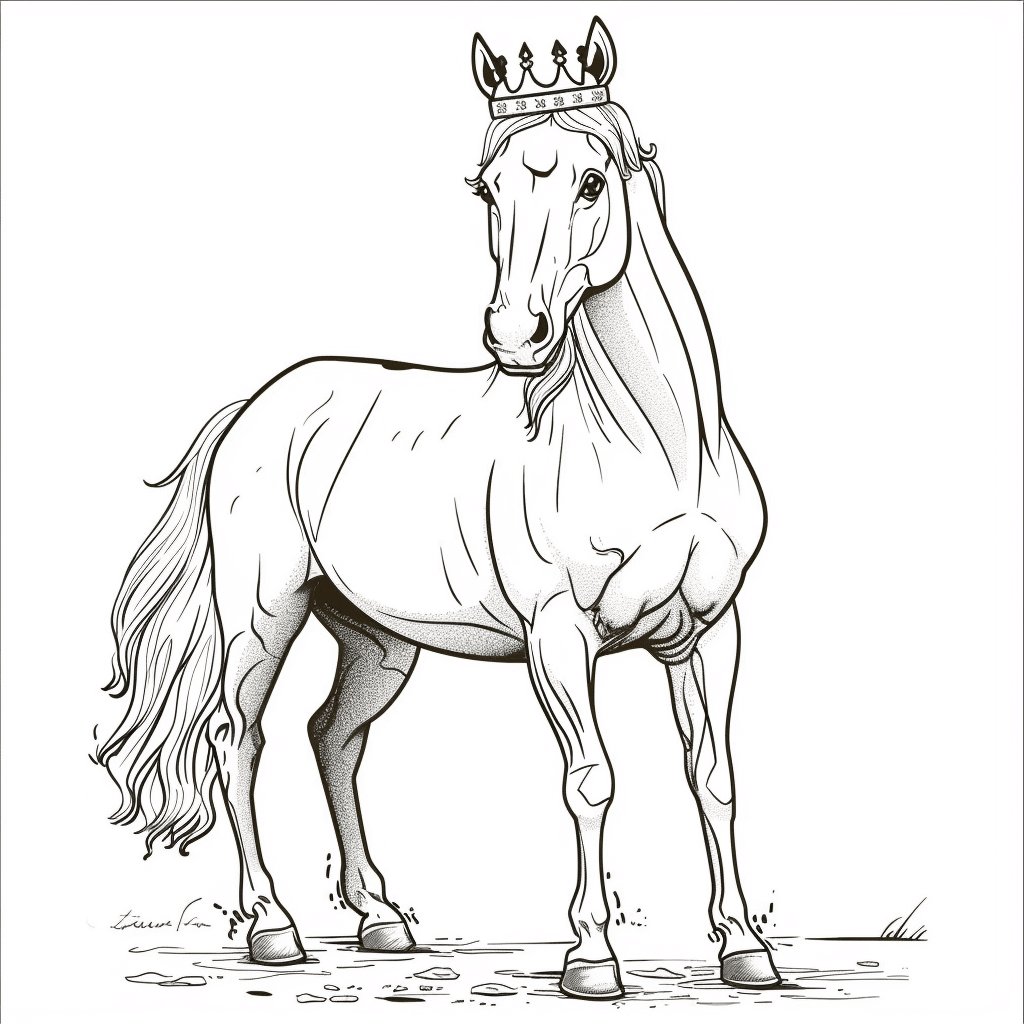Horse Wearing Crown
