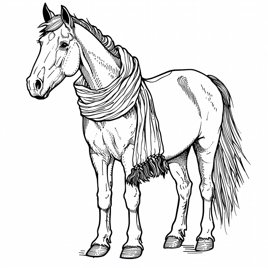 Horse Wearing Scarf