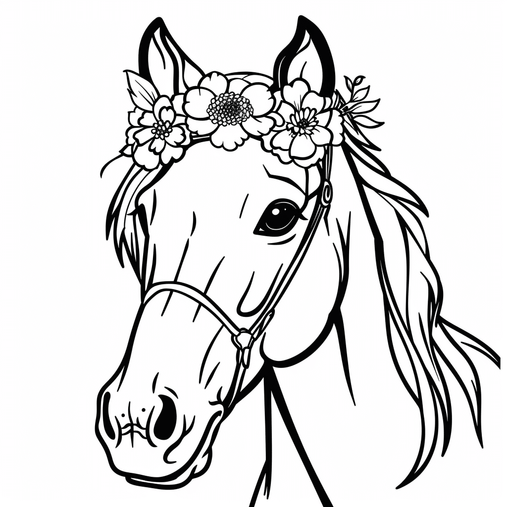 Horse with Flower Crown