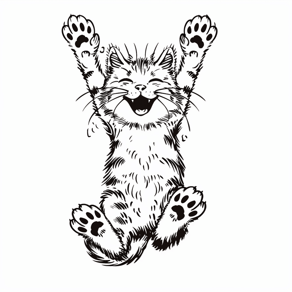 Jumping Happy Cat