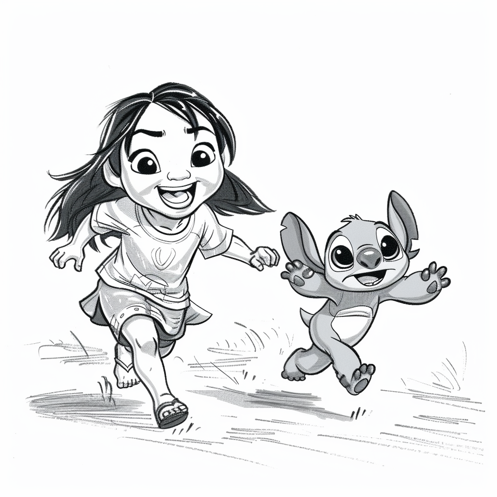 Lilo Chasing Stitch