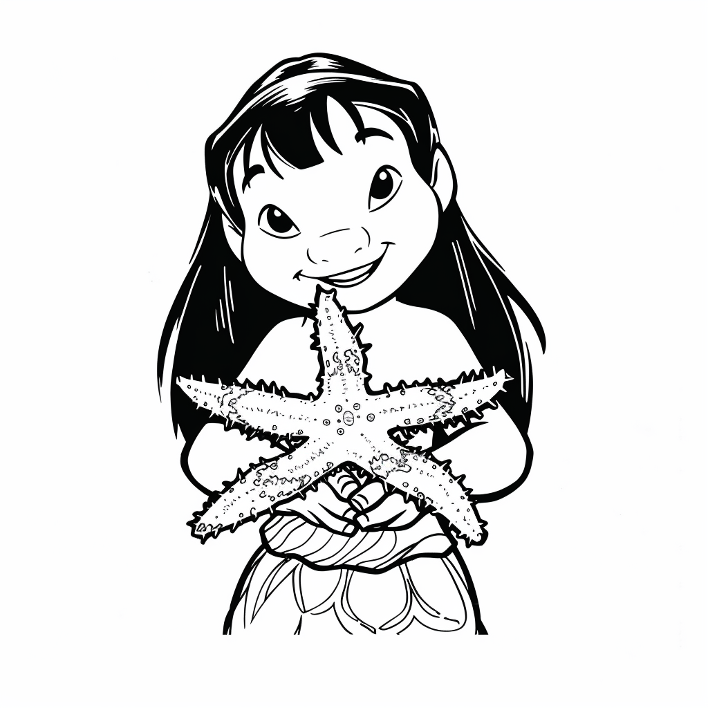 Lilo Holding a Starfish