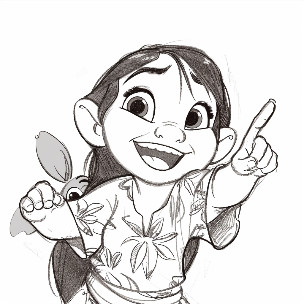 Lilo Laughing at Stitch