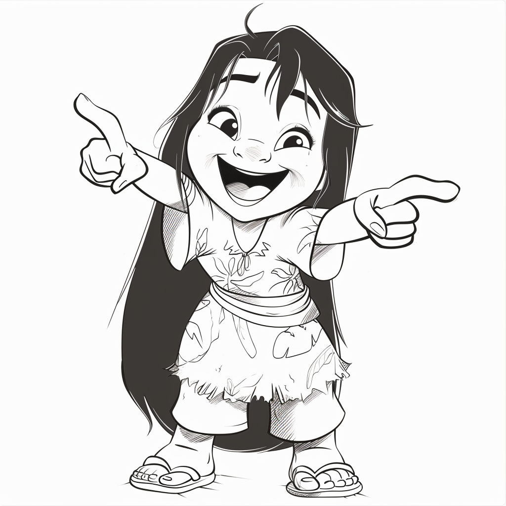 Lilo Pointing and Laughing