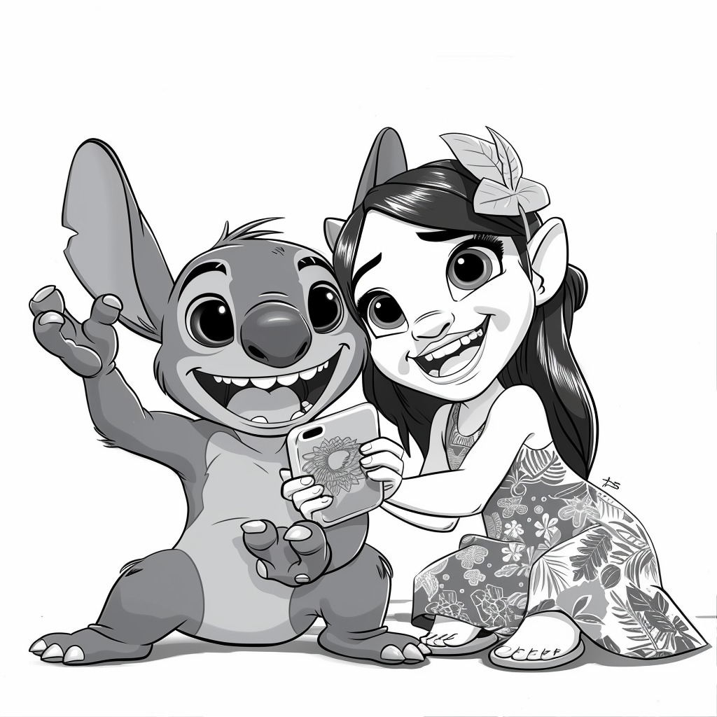 Lilo and Stitch Funny Selfie Pose