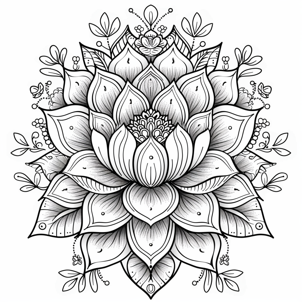 Lotus Flower Serenity Mandala