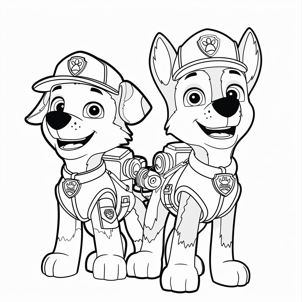 Marshall and Rubble Hero Team Pose