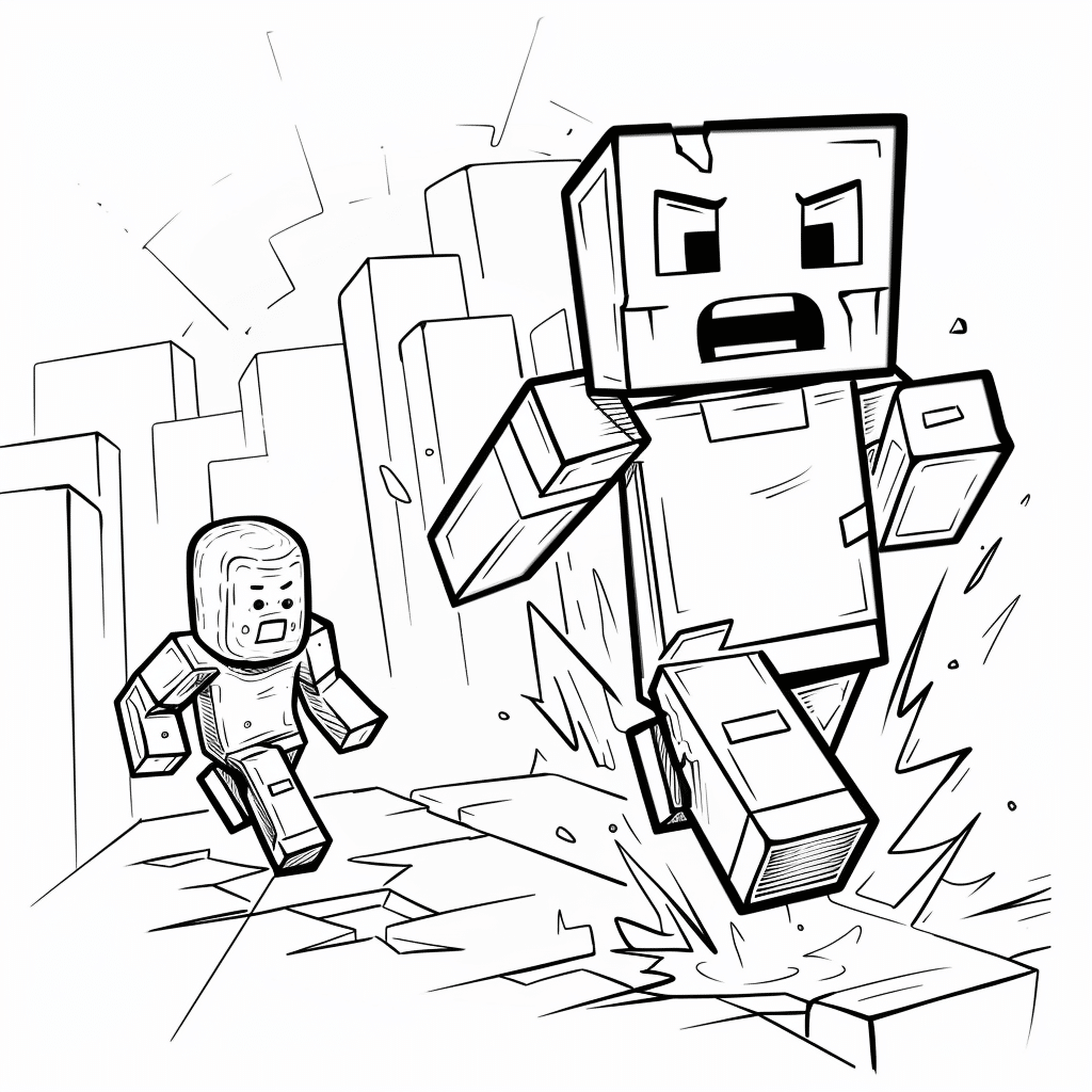 Minecraft Player Chased by a Giant Slime