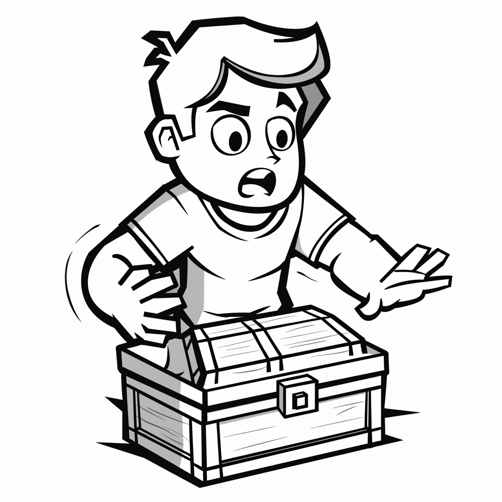 Minecraft Player Opening a Trap Chest