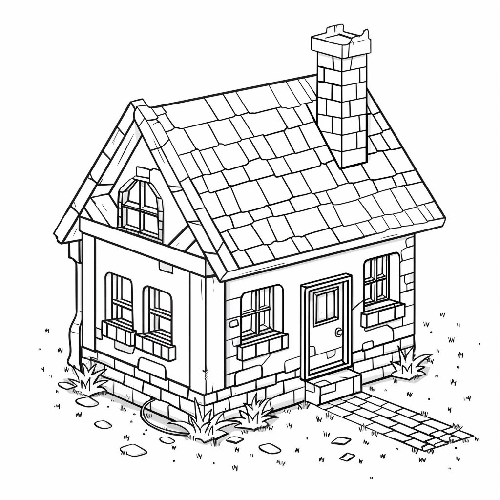 Minecraft Village House Scene