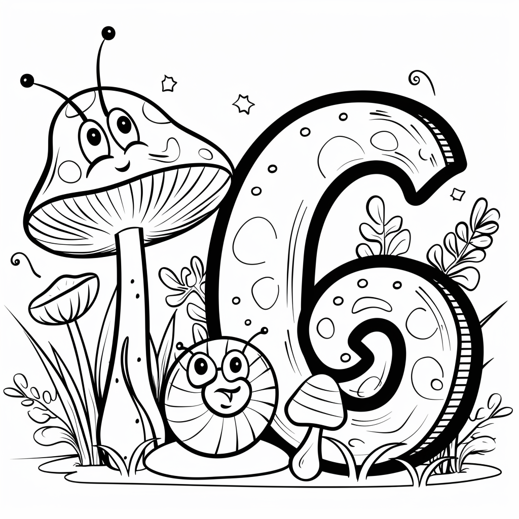 Number Six with Snail Friend
