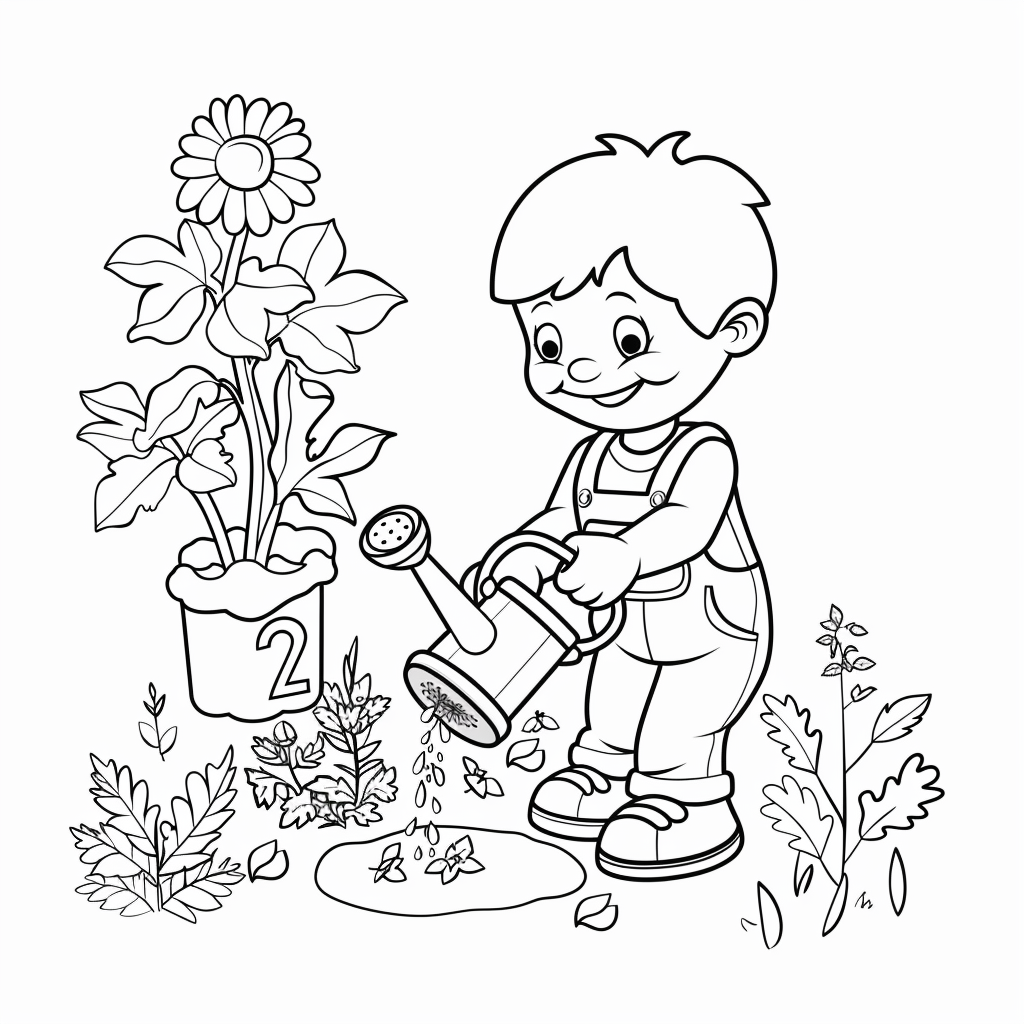 Number Two Gardening Scene