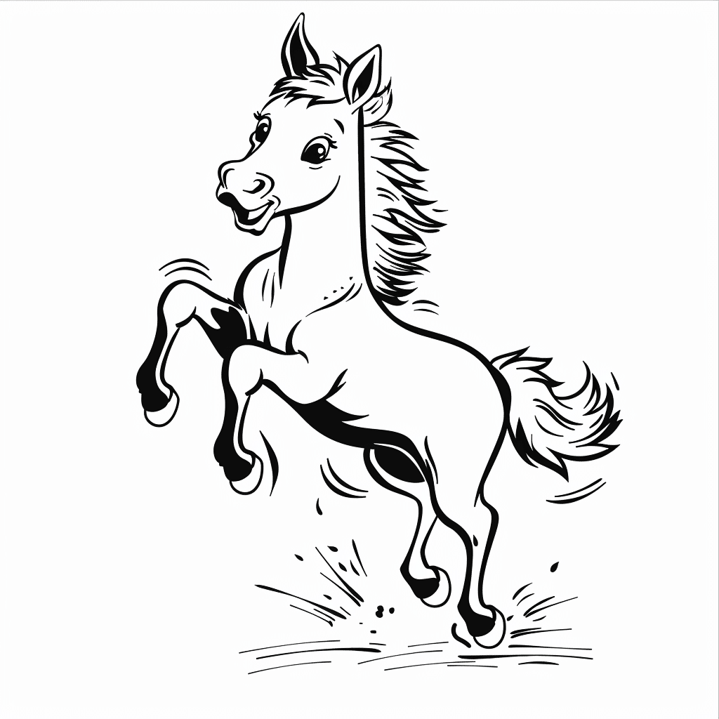 Playful Foal Jumping