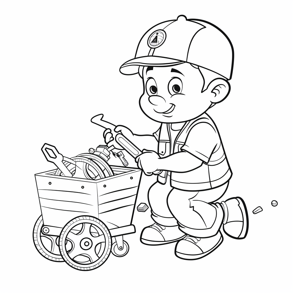 Rocky Fixing a Broken Wheel