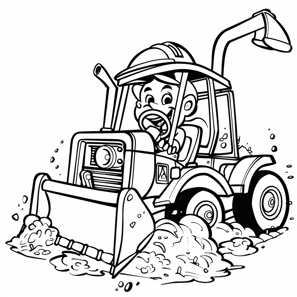 Rubble Driving a Small Bulldozer