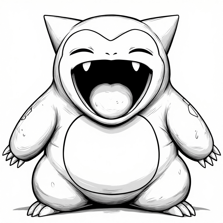 Snorlax Giving a Big Yawn