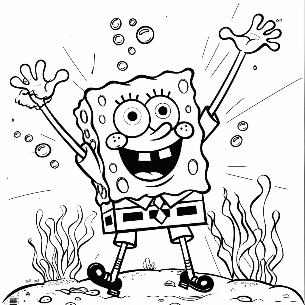 SpongeBob Catching Falling Bubbles