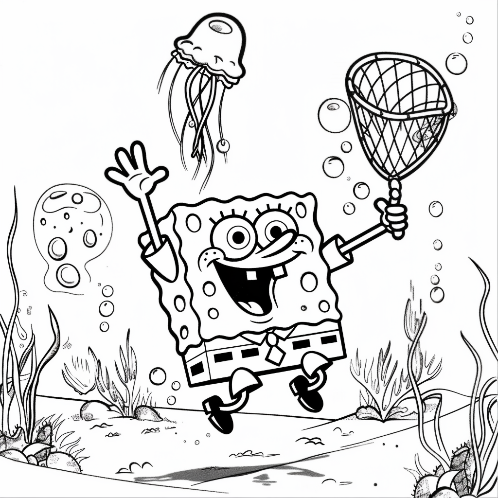 SpongeBob Jellyfishing