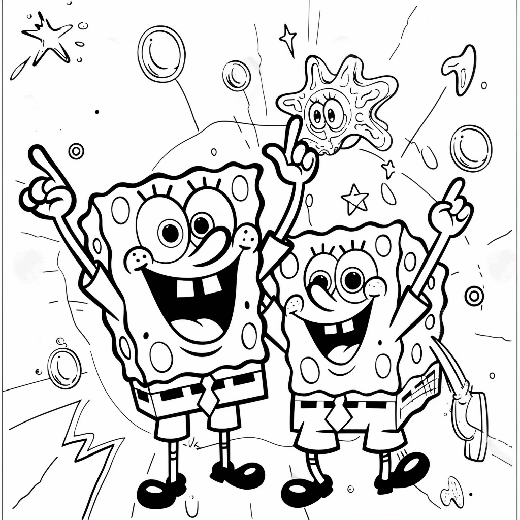 SpongeBob Laughing with Patrick