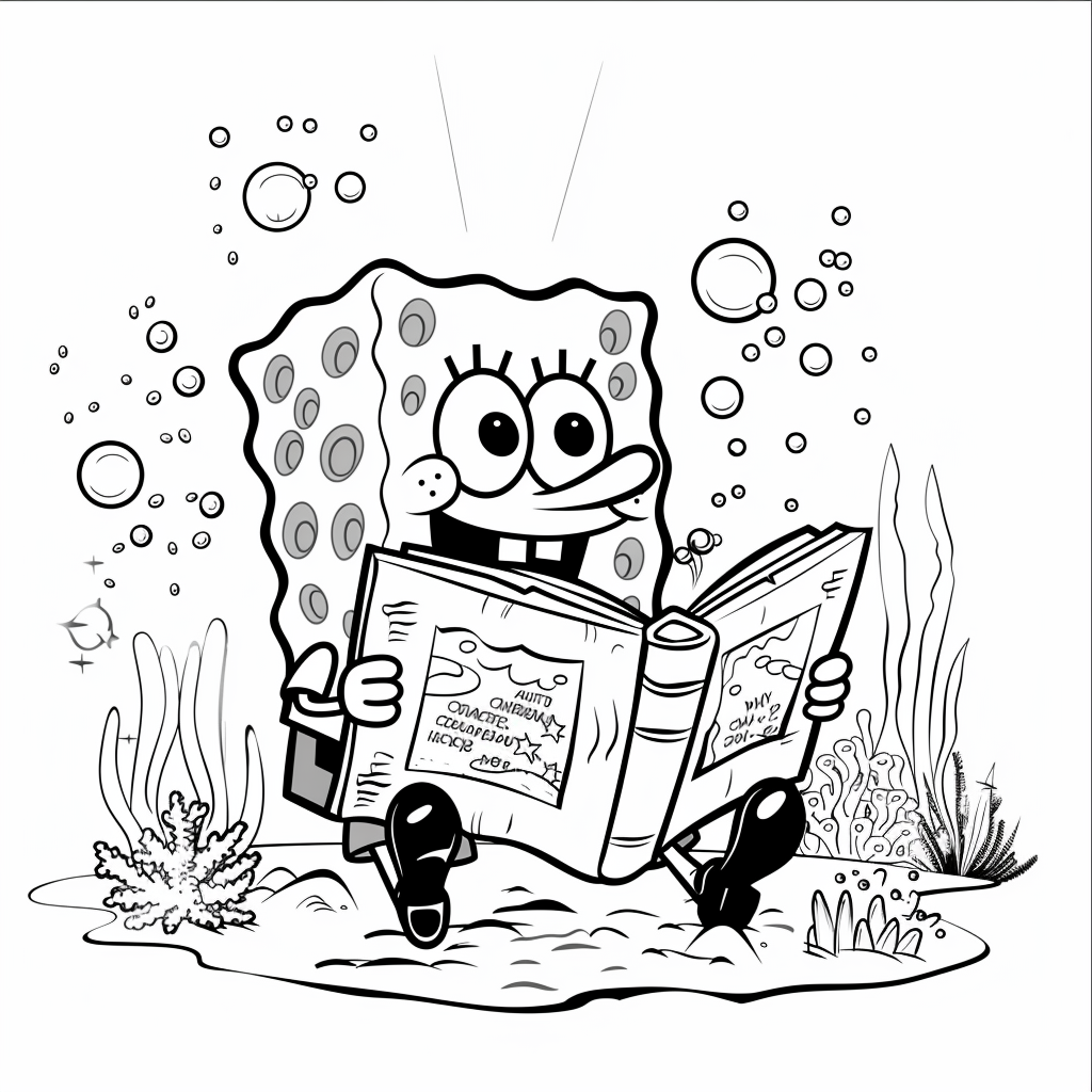SpongeBob Reading a Book