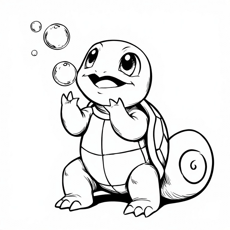 Squirtle Blowing Bubbles