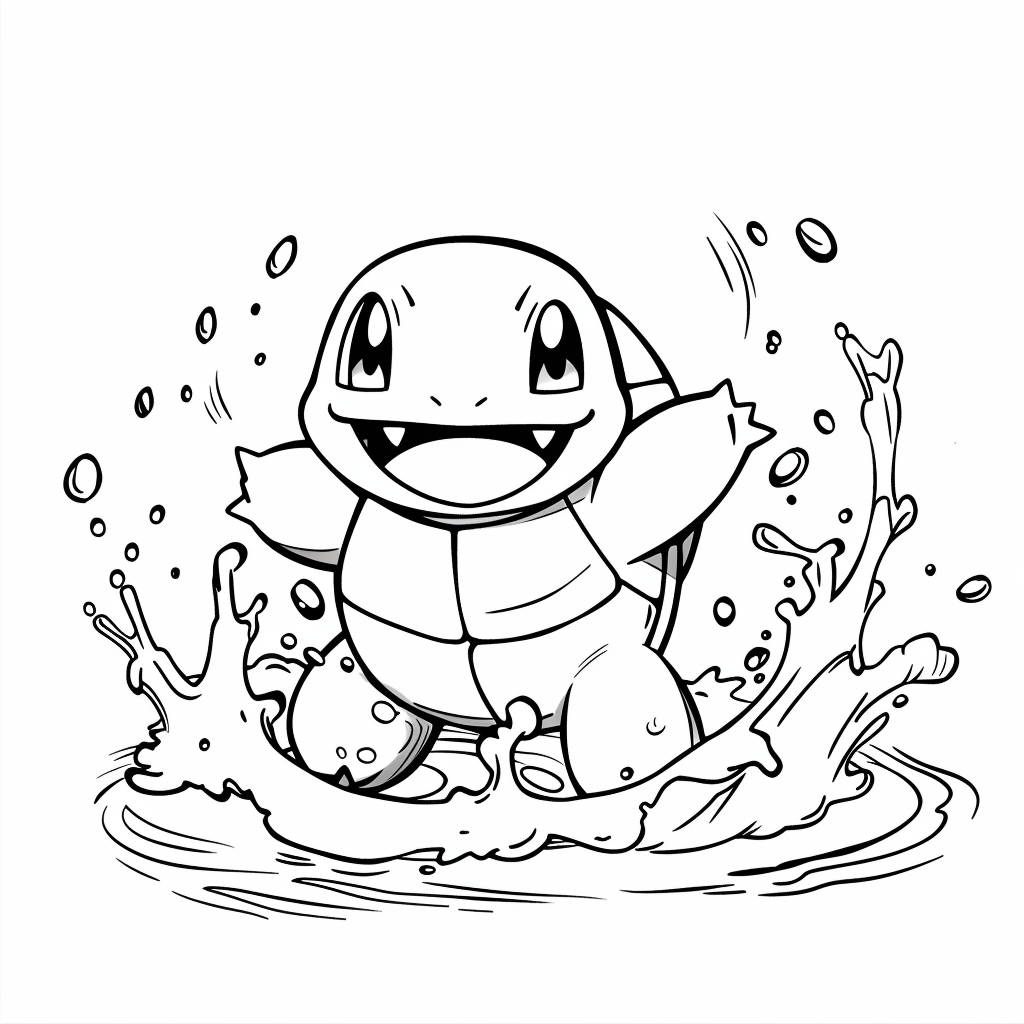 Squirtle Splashing Water