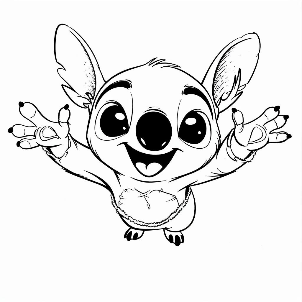 Stitch Flying with Arms Spread