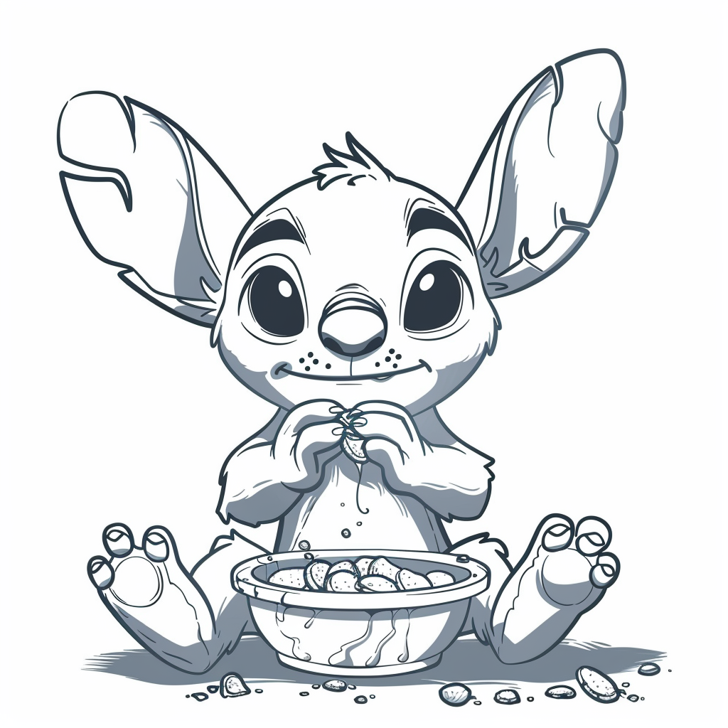 Stitch Secret Snack Thief Meme