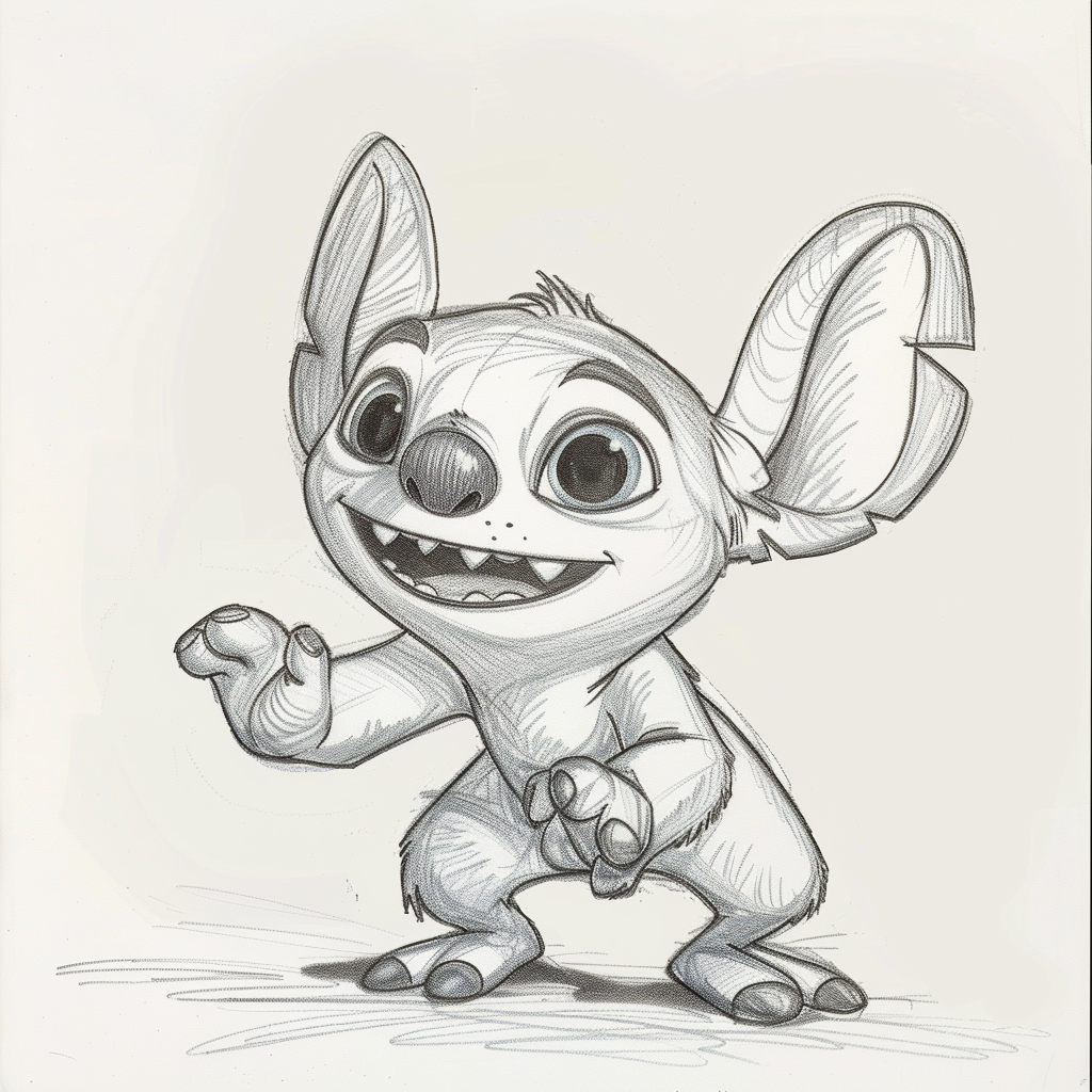 Stitch Sneaky Tiptoe Pose