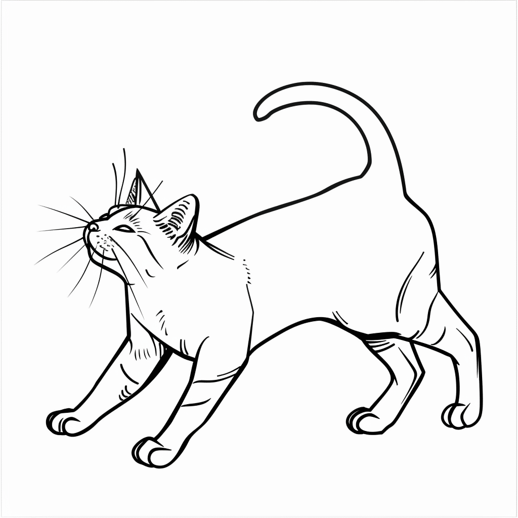 Stretching Morning Cat