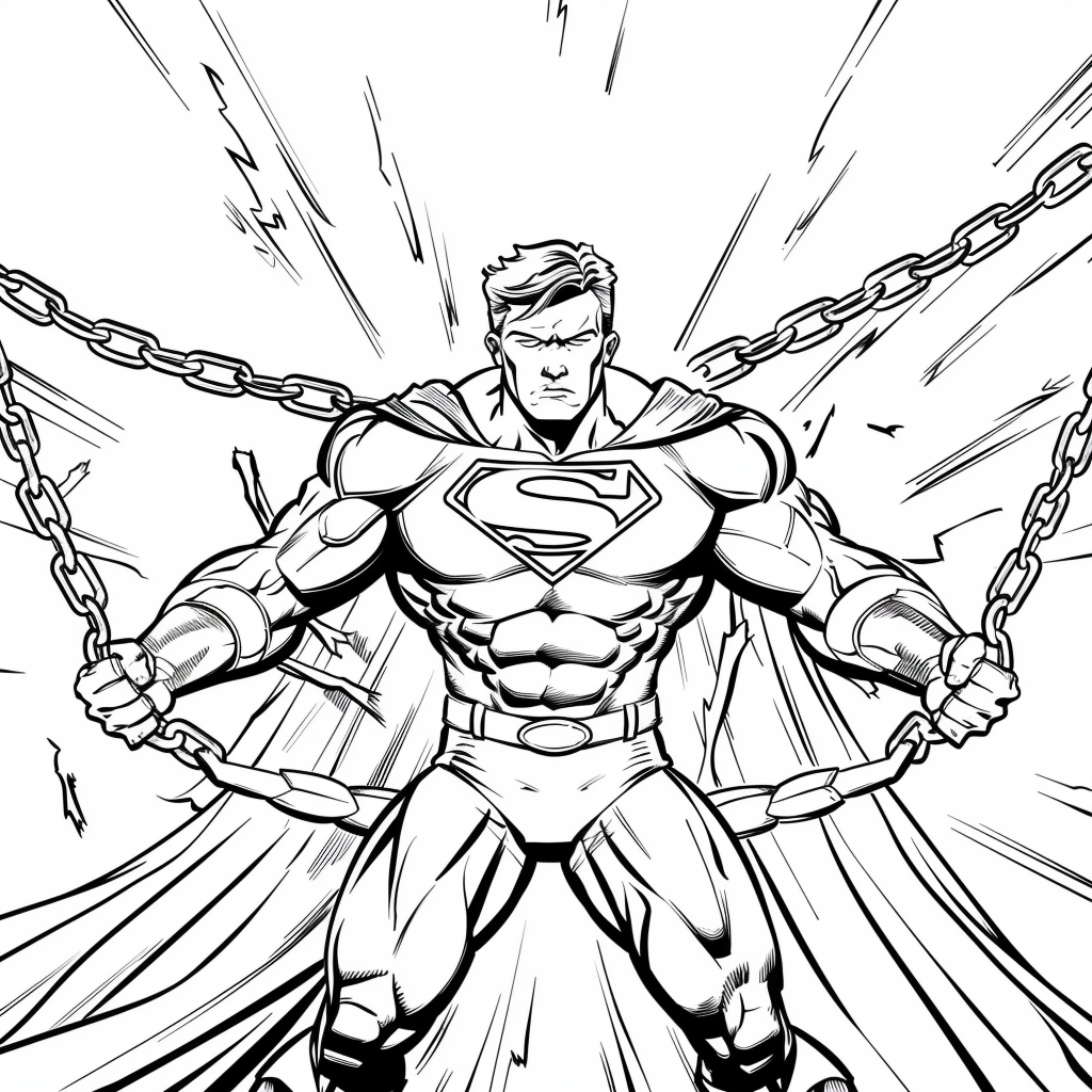 Superhero Breaking Chains