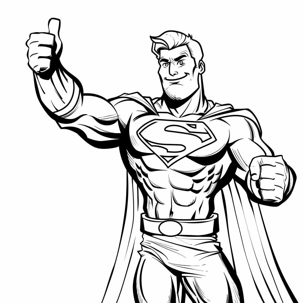Superhero Giving a Thumbs Up
