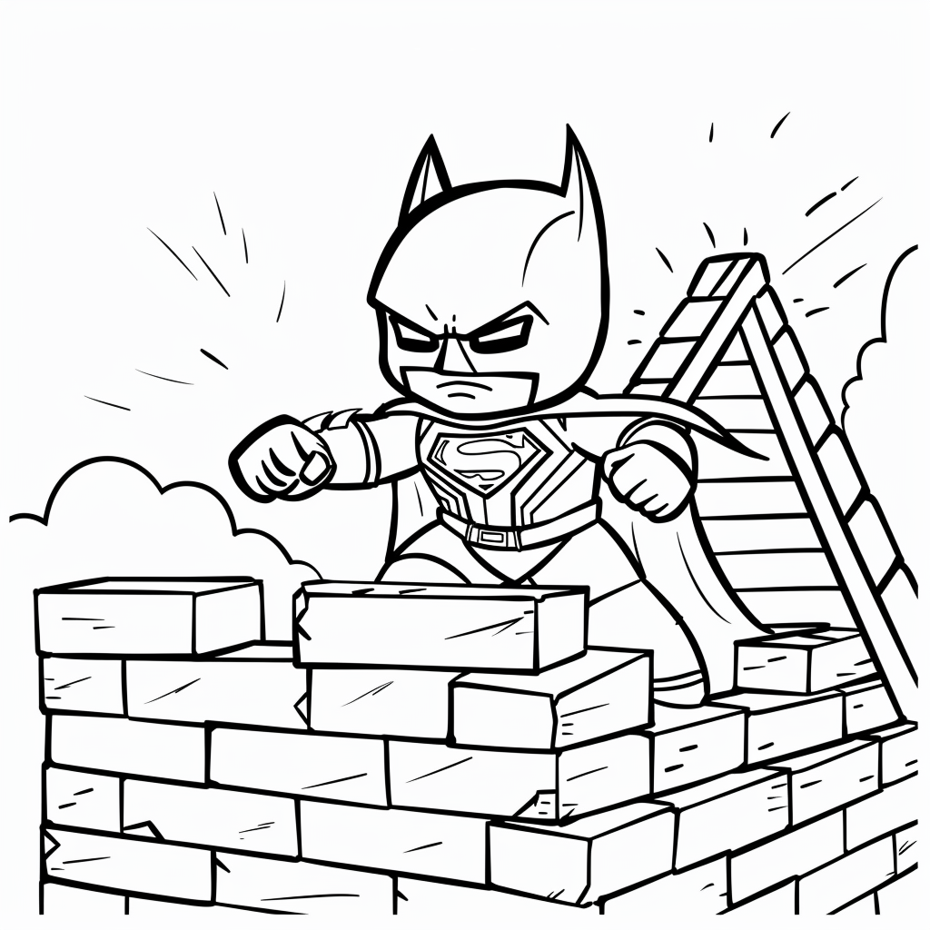Superhero Helping Build a House