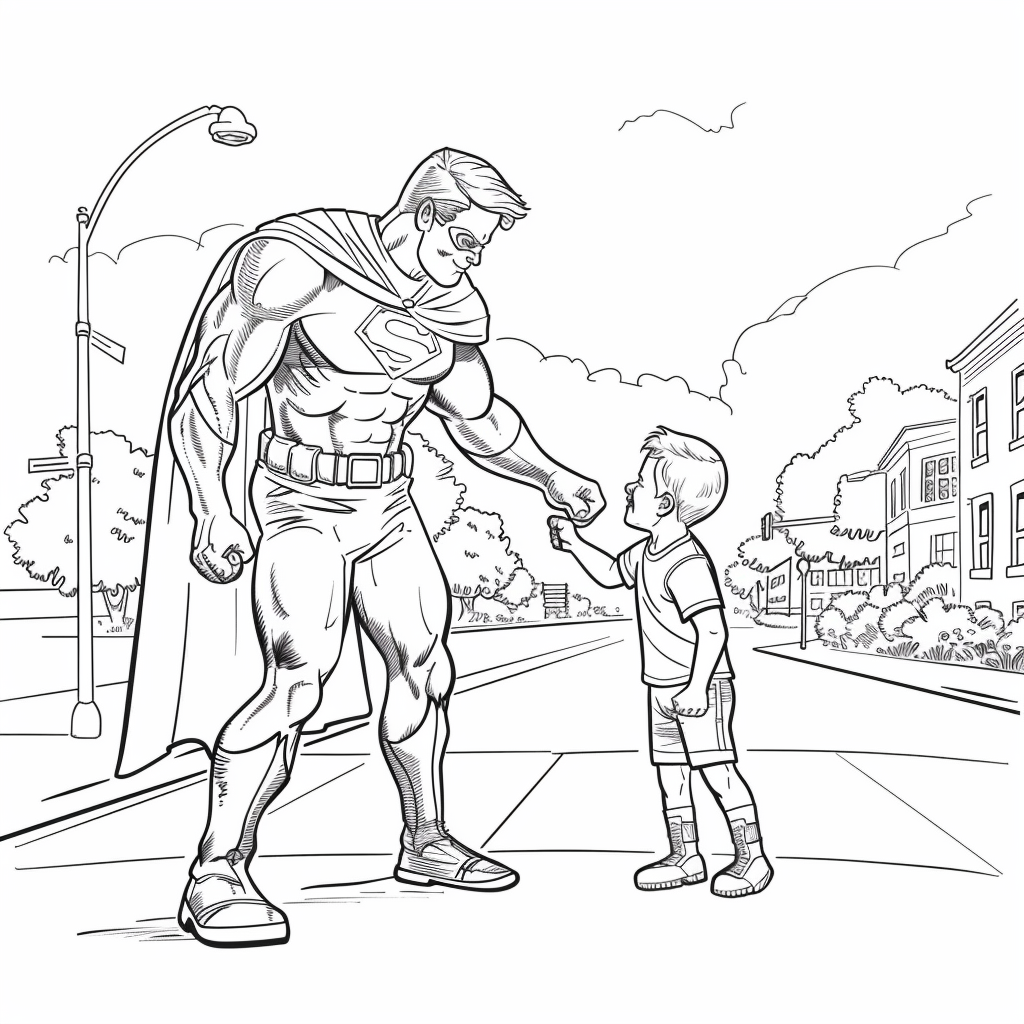 Superhero Helping a Child