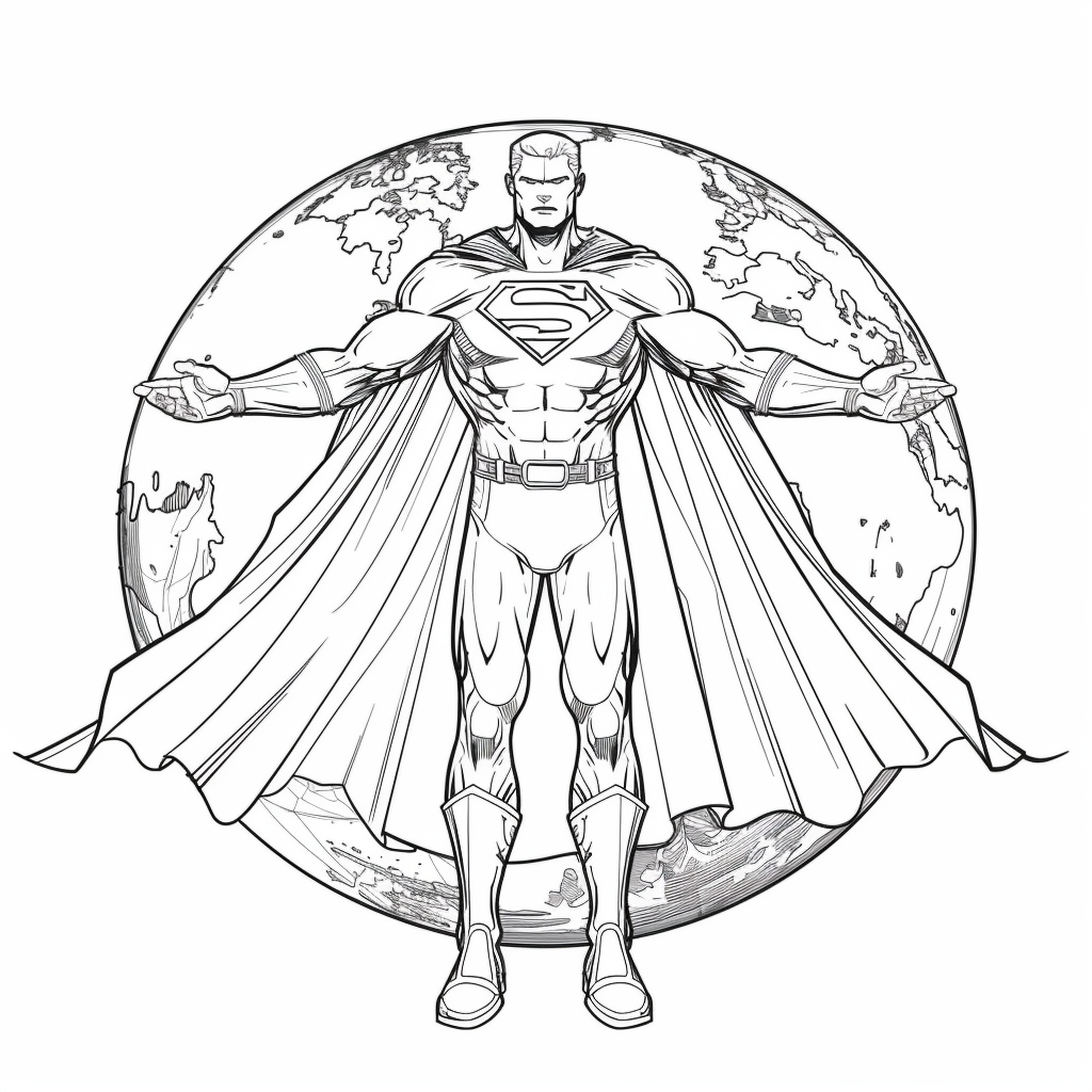Superhero Protecting the Earth