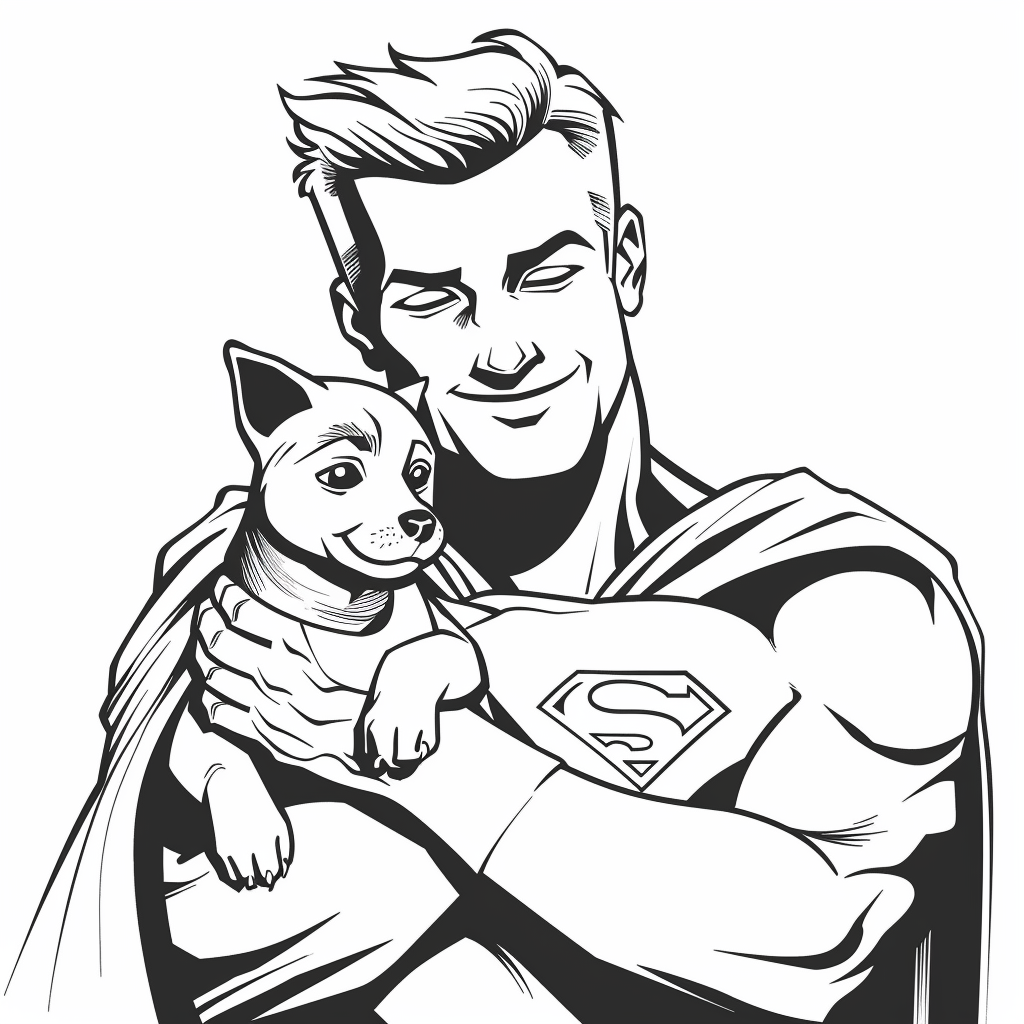 Superhero Saving a Puppy